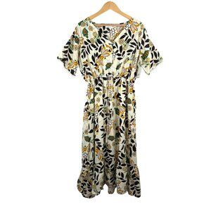 Kindred floral ruffle boho empire waist maxi dress‎ 90s Y2K spring 1X